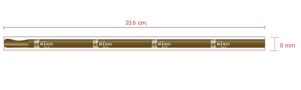 หลอดปลายช้อน มาโนอิ ยาว 23.5 cm พร้อมซีล (100ชิ้น) เฉลี่ยชิ้นละ 0.30 บาท