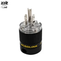 ZORZ ZR 71 ปลั๊กไฟ AC ตัวผู้-เมีย 3 ขา Brass Rhodium Plated Power Plug Audio Grade Hippo Audio