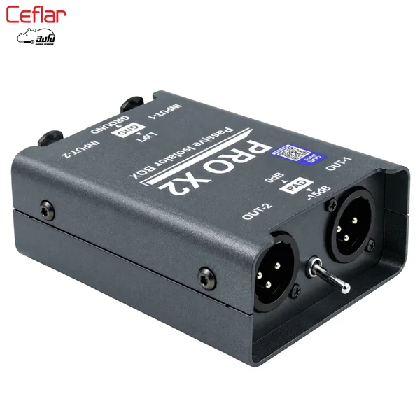 CEFLAR PDI 02 PRO X2 ไดเร็คบ๊อกซ์ Passive 2 แชนแนล PAD -15dB Ground Lift Hippo Audio image 5