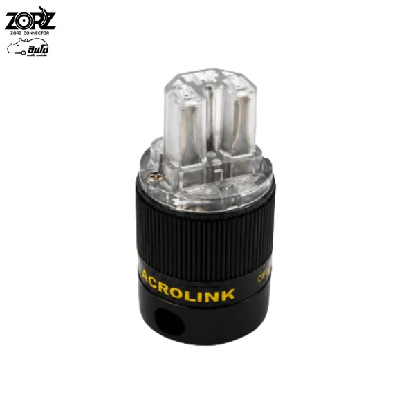 ZORZ ZR 71 ปลั๊กไฟ AC ตัวผู้-เมีย 3 ขา Brass Rhodium Plated Power Plug Audio Grade Hippo Audio image 7