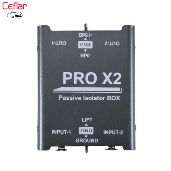 CEFLAR PDI 02 PRO X2 ไดเร็คบ๊อกซ์ Passive 2 แชนแนล PAD -15dB Ground Lift Hippo Audio image 7