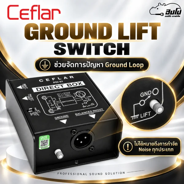 CEFLAR PDI 01 Passive DI Direct Box 1 Channel Ground Lift Attenuator 0/-20/-40dB Hippo Audio image 5 CEFLAR PDI 01 Passive DI Direct Box 1 Channel Ground Lift Attenuator 0/-20/-40dB Hippo Audio image 5