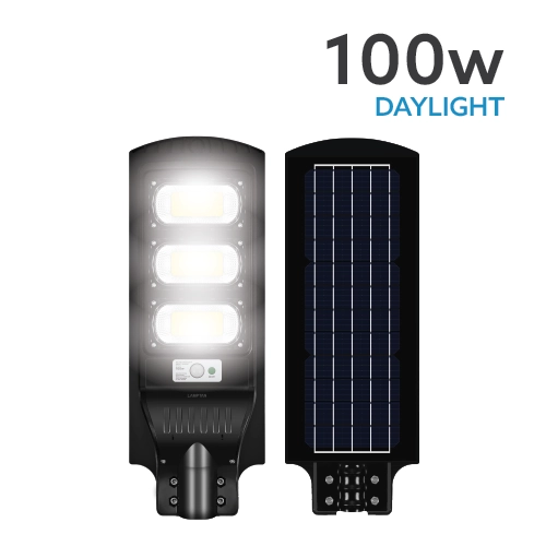 โคมไฟถนนพลังงานแสงอาทิตย์ SOLAR STREETLIGHT 100W รุ่น SHINIC พร้อมเซนเซอร์ความสว่างและความเคลื่อนไหว A1