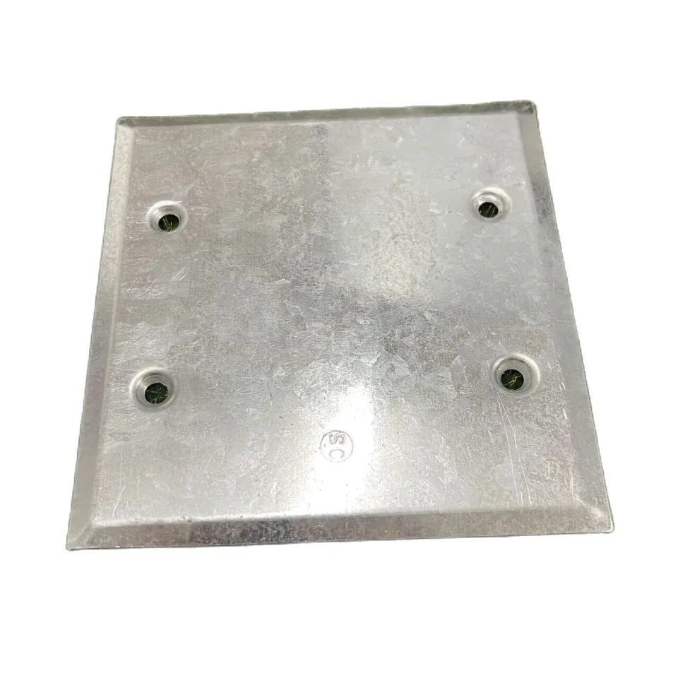 ฝาปิดเอฟ.เอส. บ๊อกซ์ 4"×4" แบบปิดมิด F.S. Cover Plates 4"×4" 1อัน