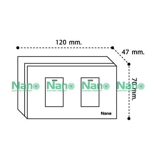 ชุดฝา 2 ช่อง 2 สวิตส์ และบล็อกลอยขนาด 2*4 นิ้ว สีดำ ( 1 ชิ้น /18 ชิ้นต่อกล่อง ) CS101-bb